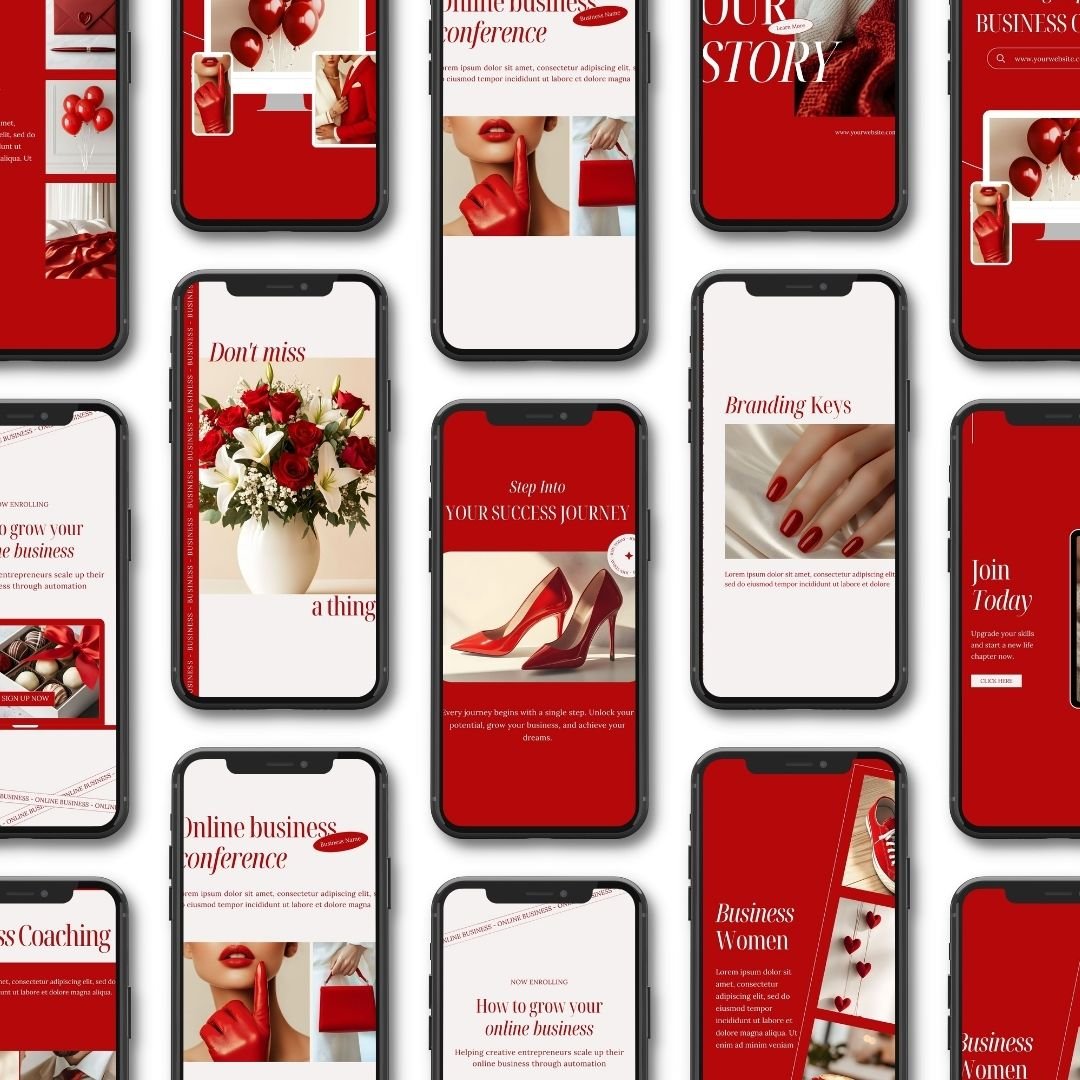 a bunch of cell phones with different designs on them
