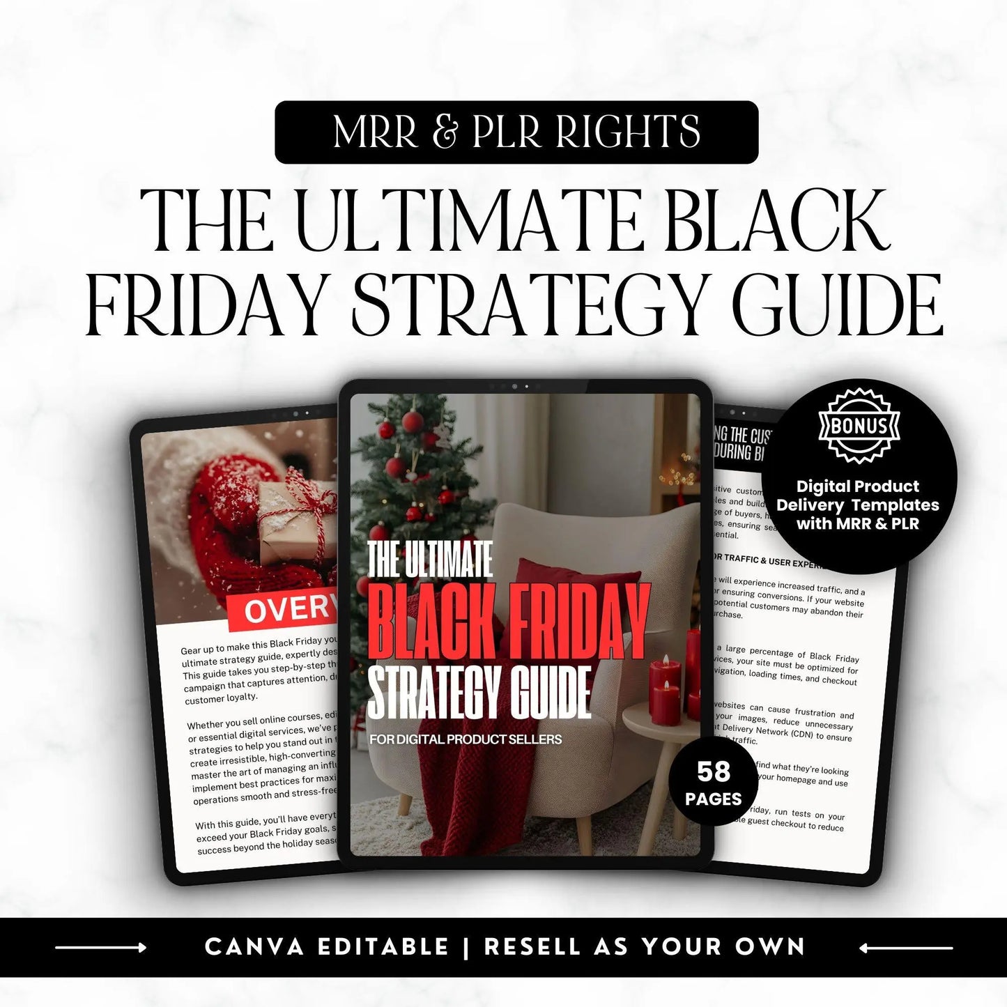 Black Friday Marketing Toolkit | Canva Editable PLR & MRR Bundle - PLR Bundles - Boundless PLR