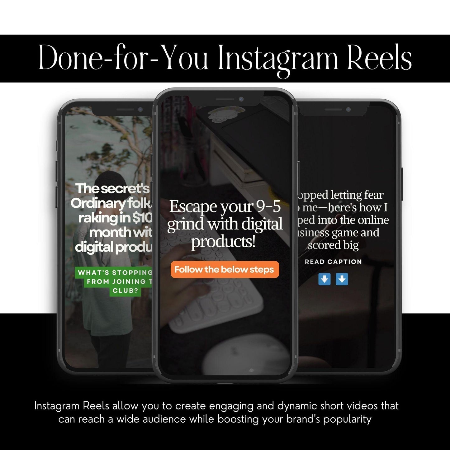 75 DFY Reels for Men + 225 Bonus Faceless Reels | Canva Editable - PLR Instagram Reels & Covers - Boundless PLR