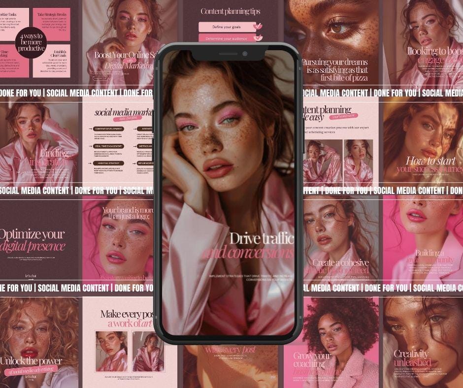 60 Elevated Chic Social Media Templates – Fully Editable in Canva with PLR & MRR - Instagram Template - Boundless PLR