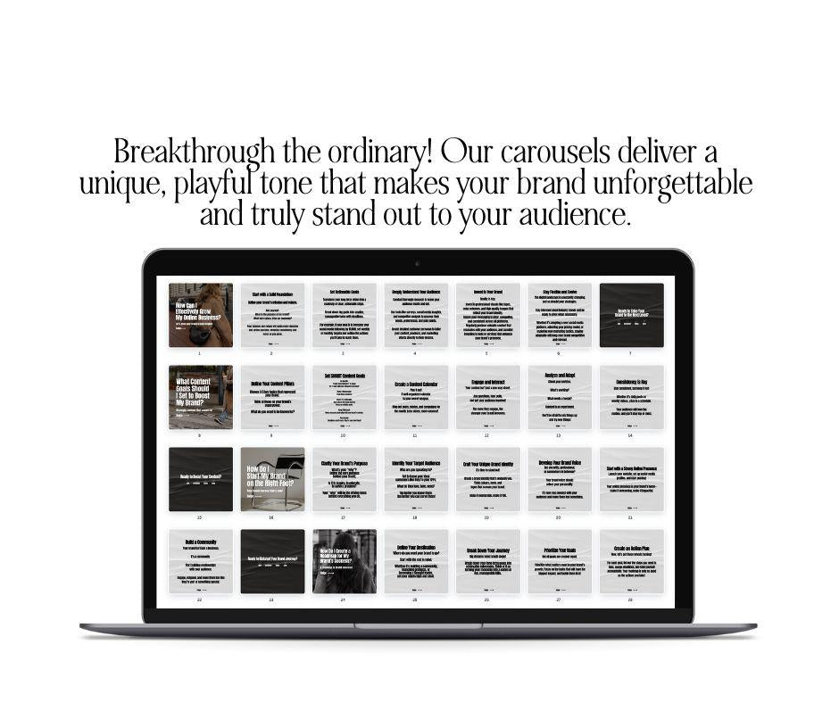 Brand Builder Carousel Pack | Editable Canva PLR & MRR Templates - PLR Instagram Templates - Boundless PLR
