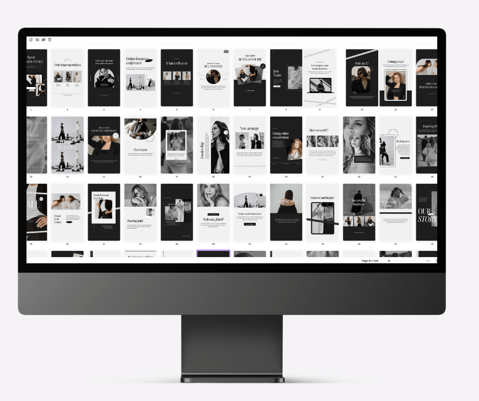 a computer screen with a bunch of images on it