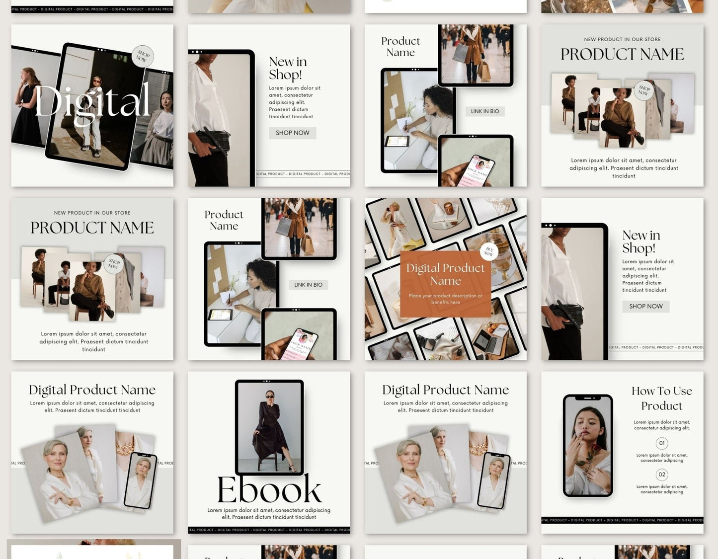 Instagram Post Templates for Digital Product Sellers | PLR + MRR Resell Rights - Boundless PLR