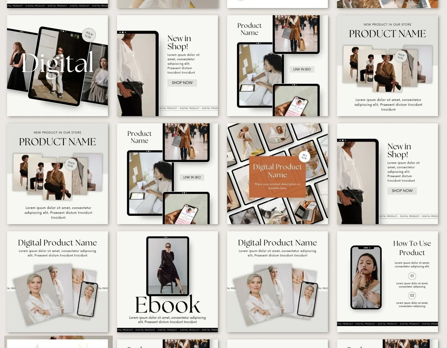 Instagram Post Templates for Digital Product Sellers | PLR + MRR Resell Rights - Boundless PLR