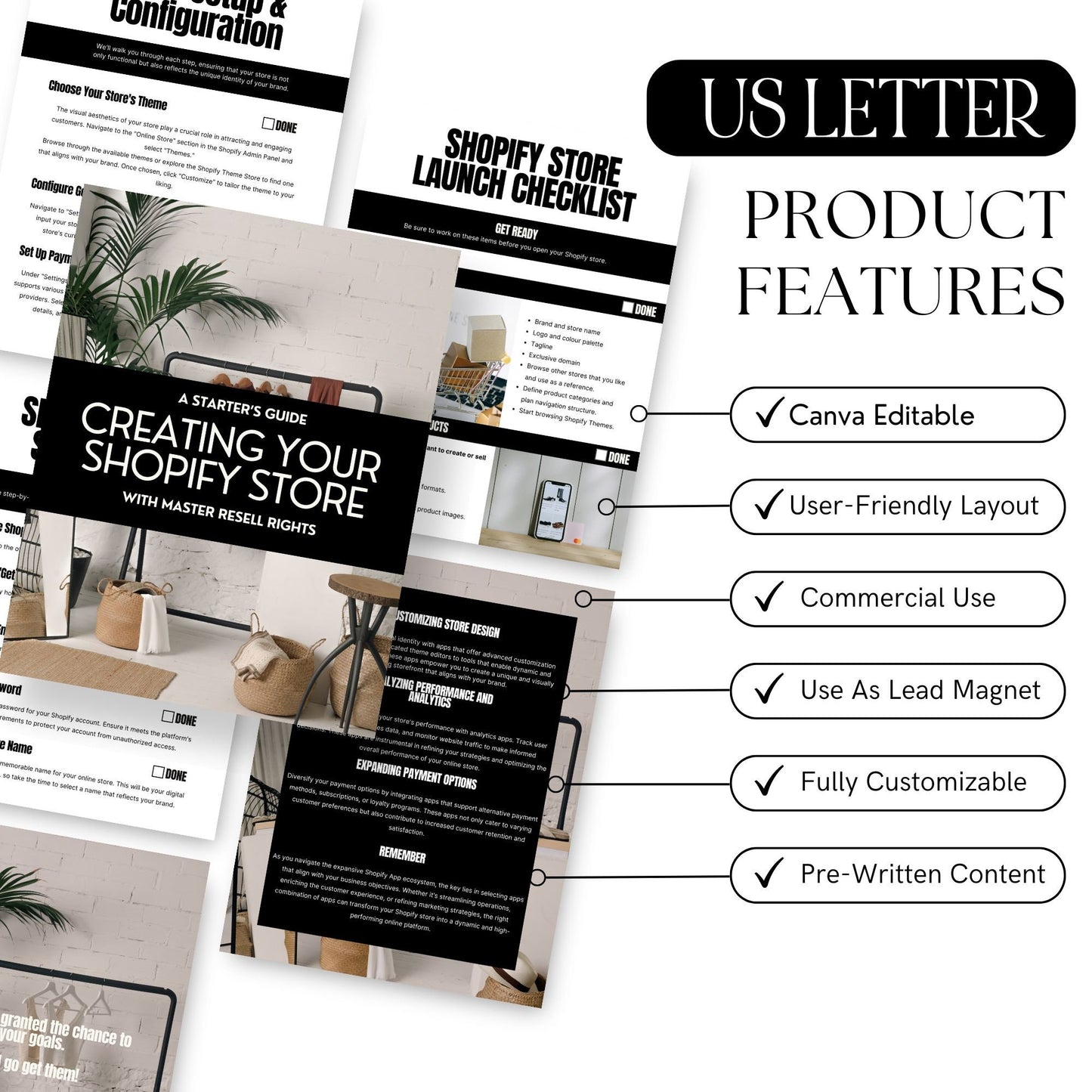Launch Your Shopify Store Guide - Generate Passive Income - Canva Template with MRR + PLR