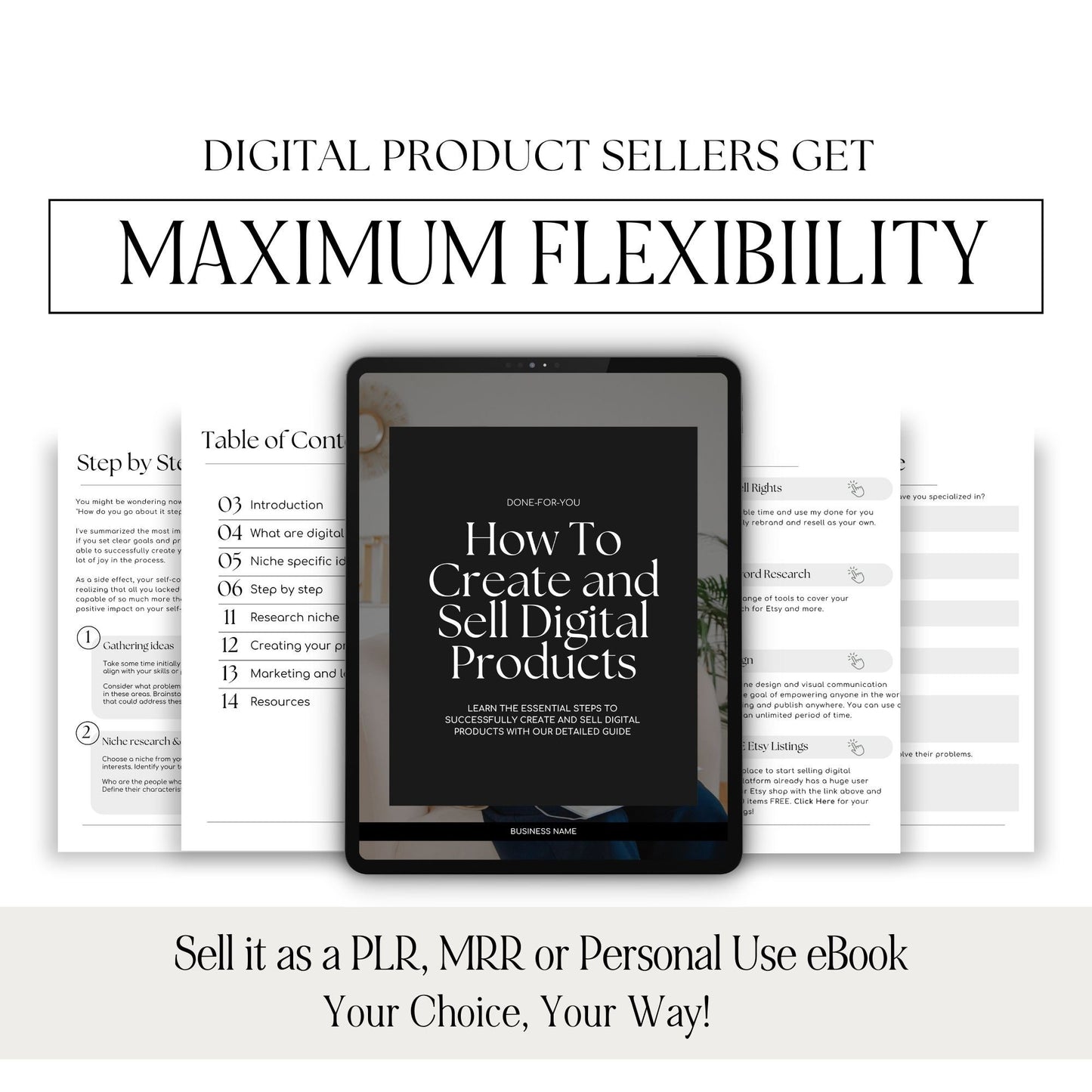 How to Create and Sell Digital Products eBook - PLR & MRR