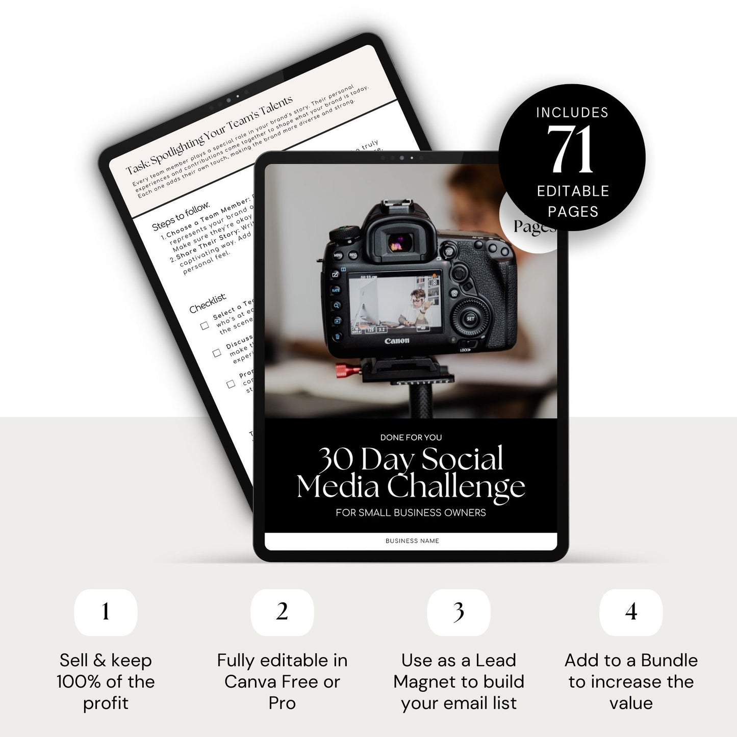 30-Day Social Media Challenge Guide | MRR & PLR Digital Product