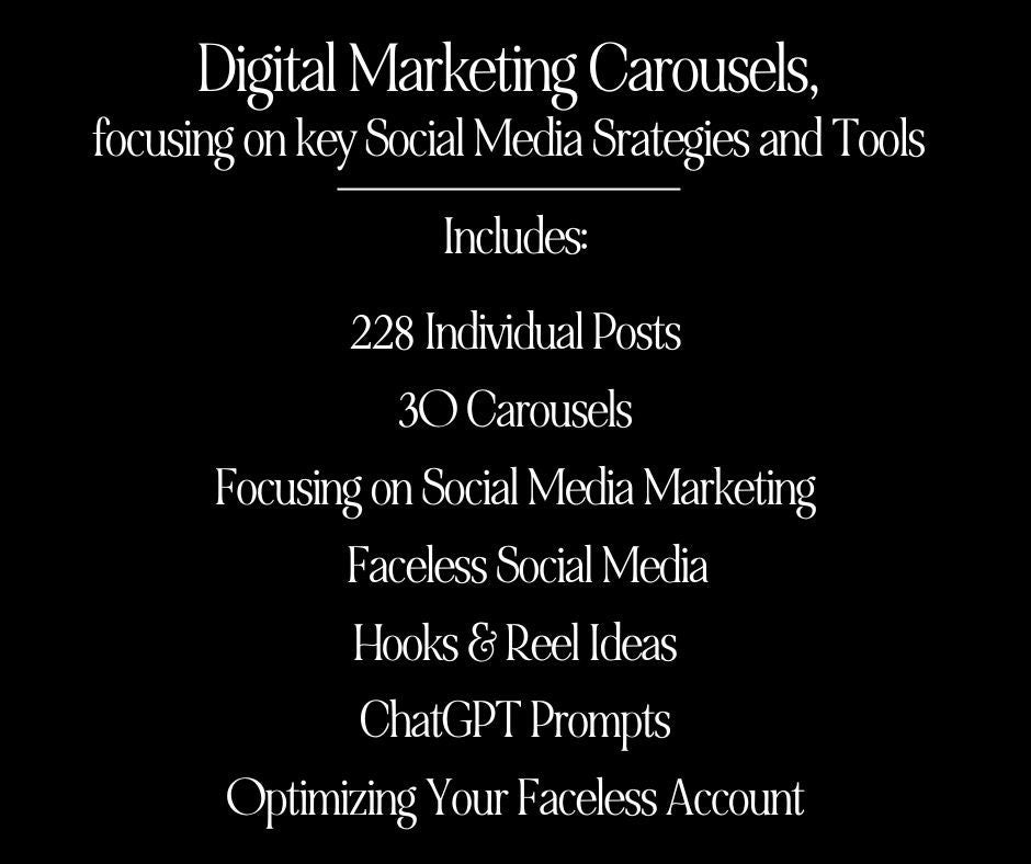 30 Days of Digital Marketing Carousels Bundle - PLR & MRR