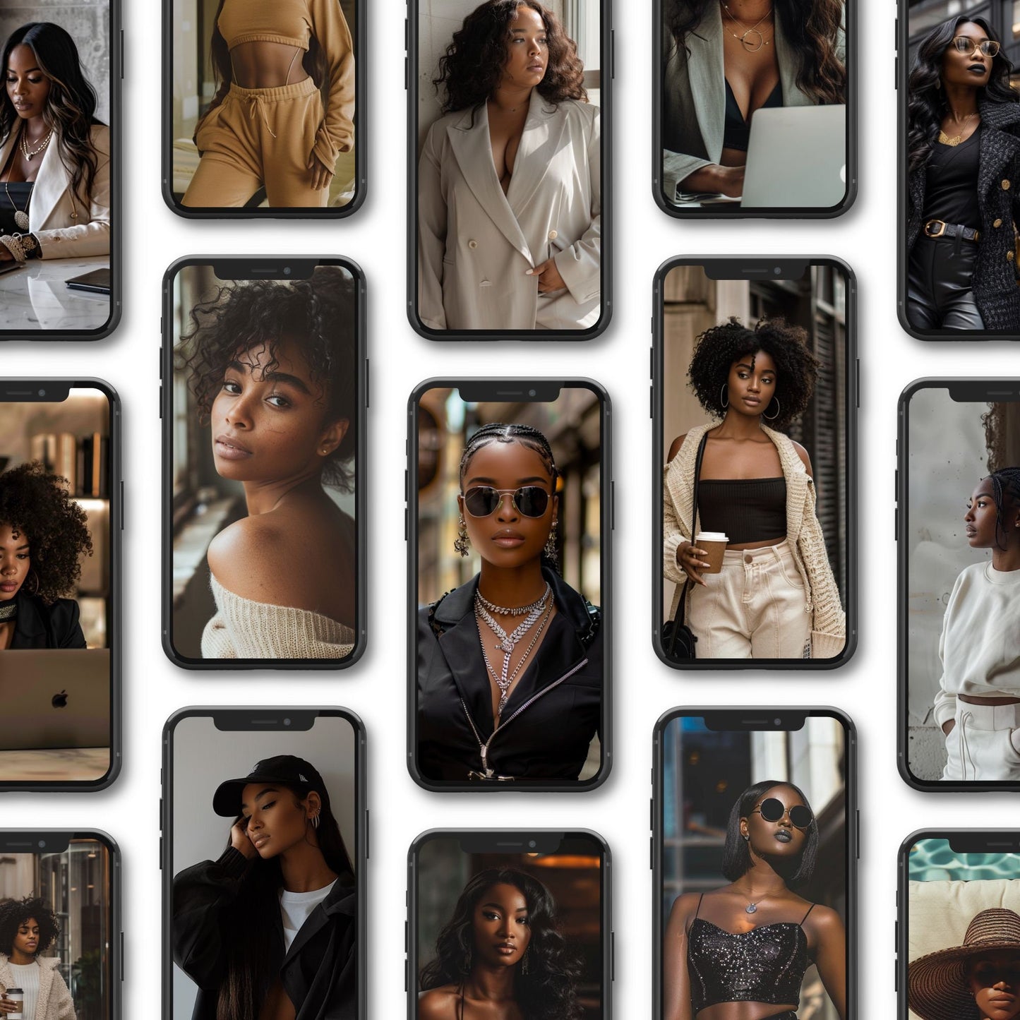 300 Melanin Luxe Imagery Collection | AI-Generated Images with MRR & PLR - Stock Images - Boundless PLR