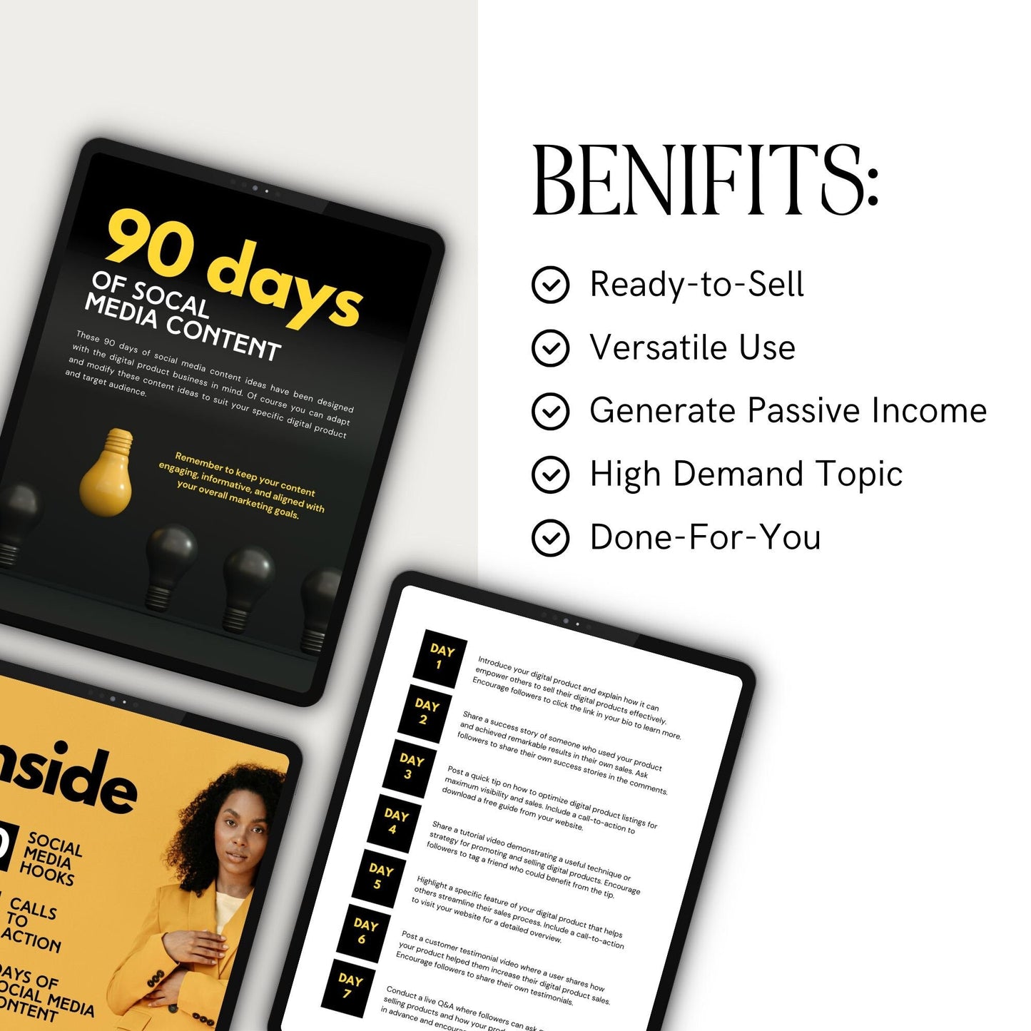 Social Media Content Guide | 39-Page Editable Canva Template with PLR & MRR Boundless PLR