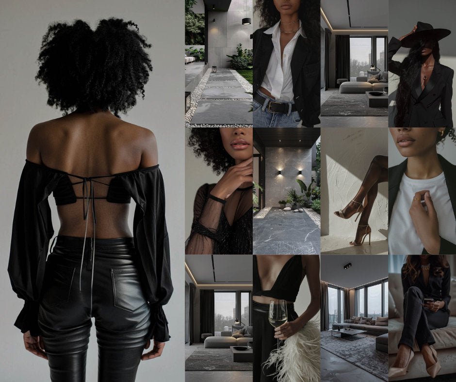 70 Luxury Melanin Faceless AI Stock Images Bundle with MRR & PLR - Boundless PLR