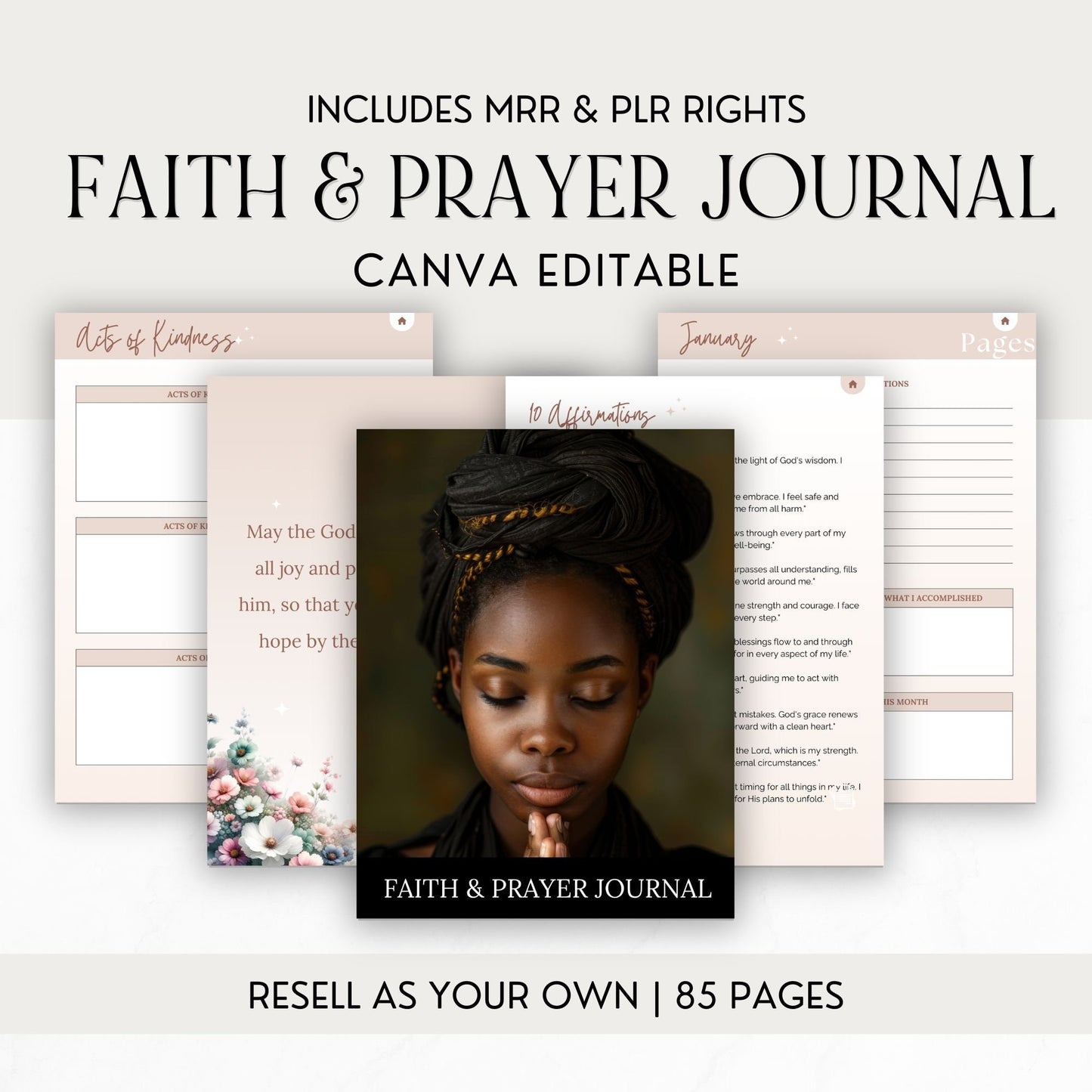 Faith & Prayer Journal with Master Resell Rights (MRR)