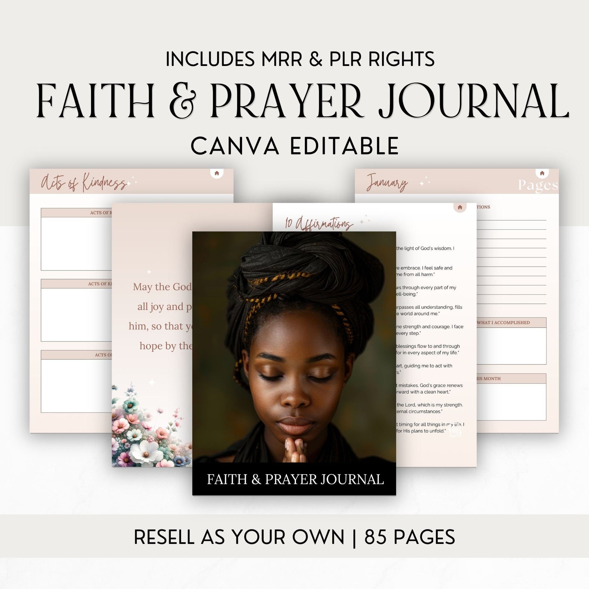 Faith & Prayer Journal with Master Resell Rights (MRR) Boundless PLR
