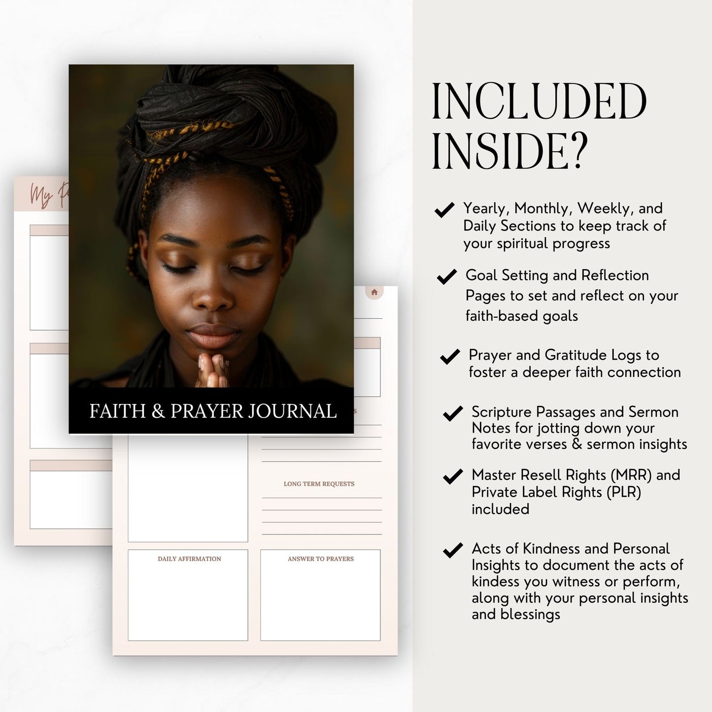 Faith & Prayer Journal with Master Resell Rights (MRR)