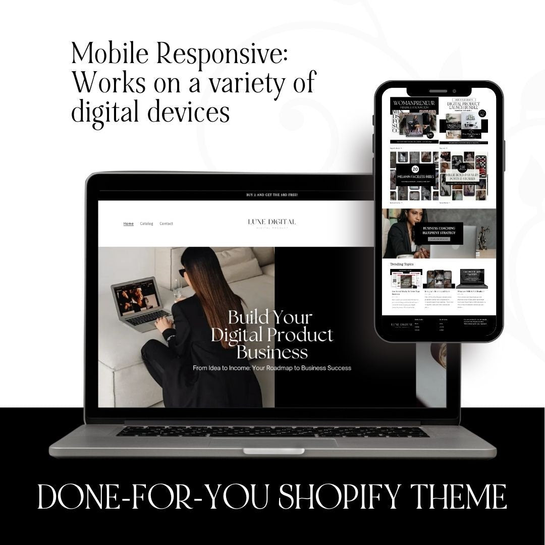 Premium Shopify Digital Product Theme with Bonuses – MRR & PLR Resell Rights