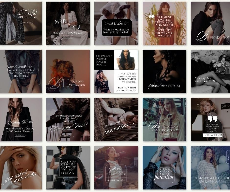 a collage of photos of women in black and white