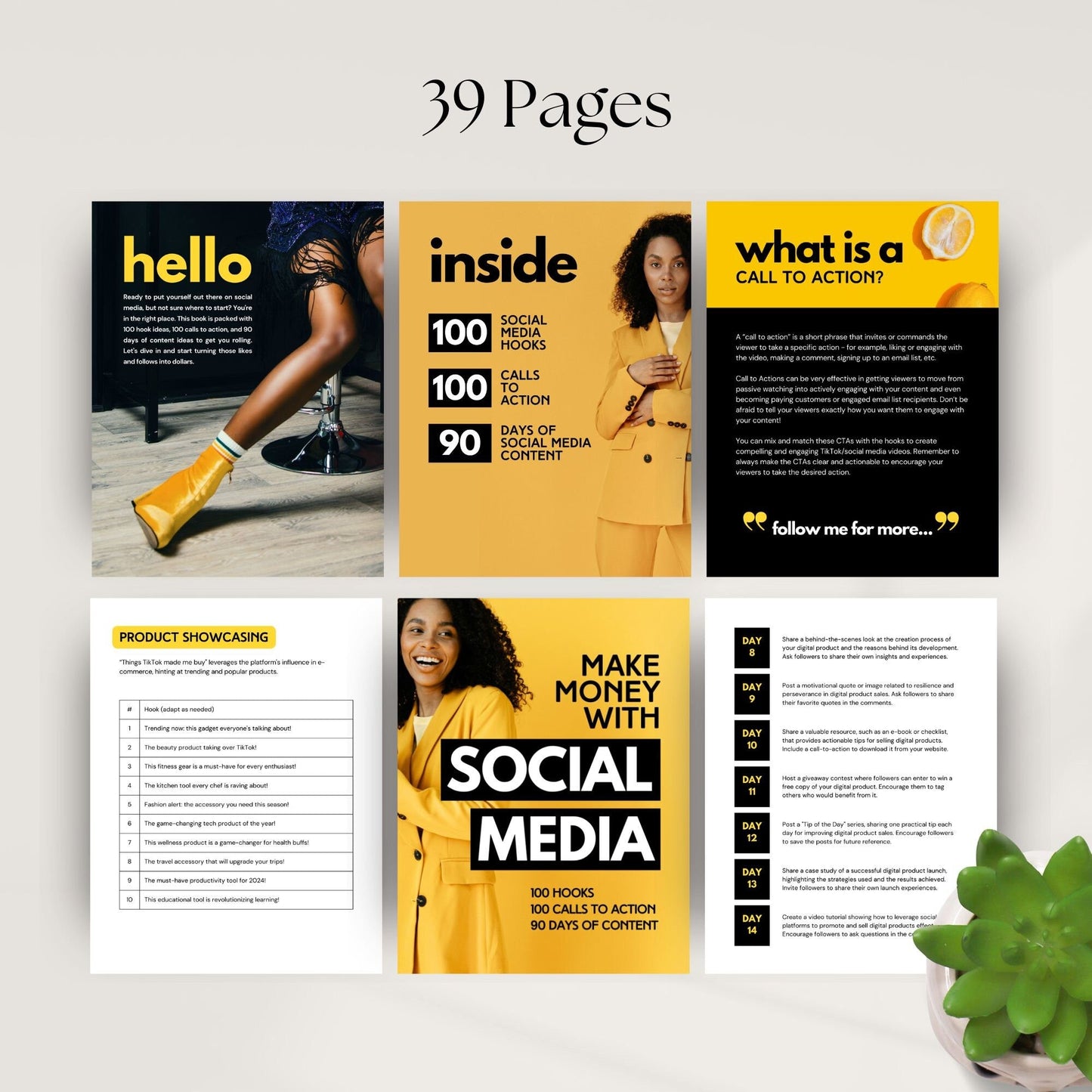 Social Media Content Guide | 39-Page Editable Canva Template with PLR & MRR Boundless PLR