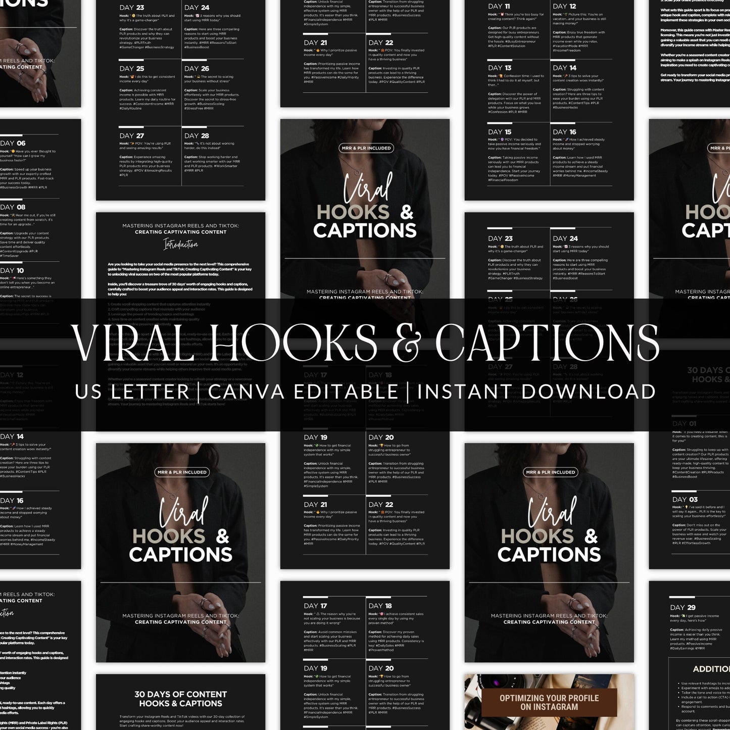 30-Day Instagram Reels & TikTok Content Guide - MRR & PLR