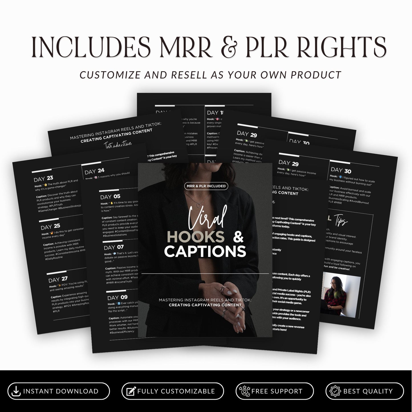 30-Day Instagram Reels & TikTok Content Guide - MRR & PLR