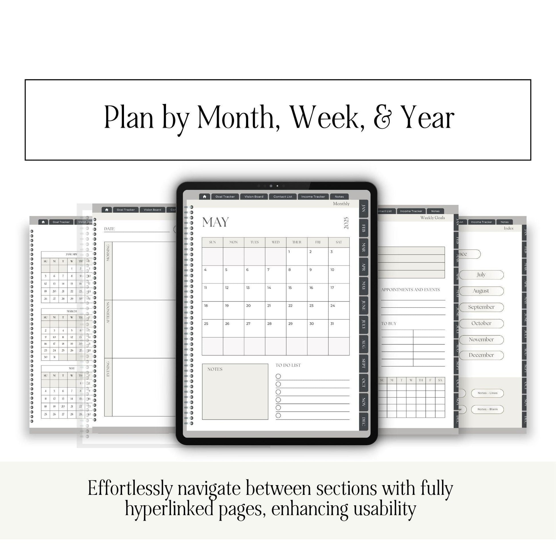2025 Digital Planner | Canva Editable with MRR & PLR Boundless PLR