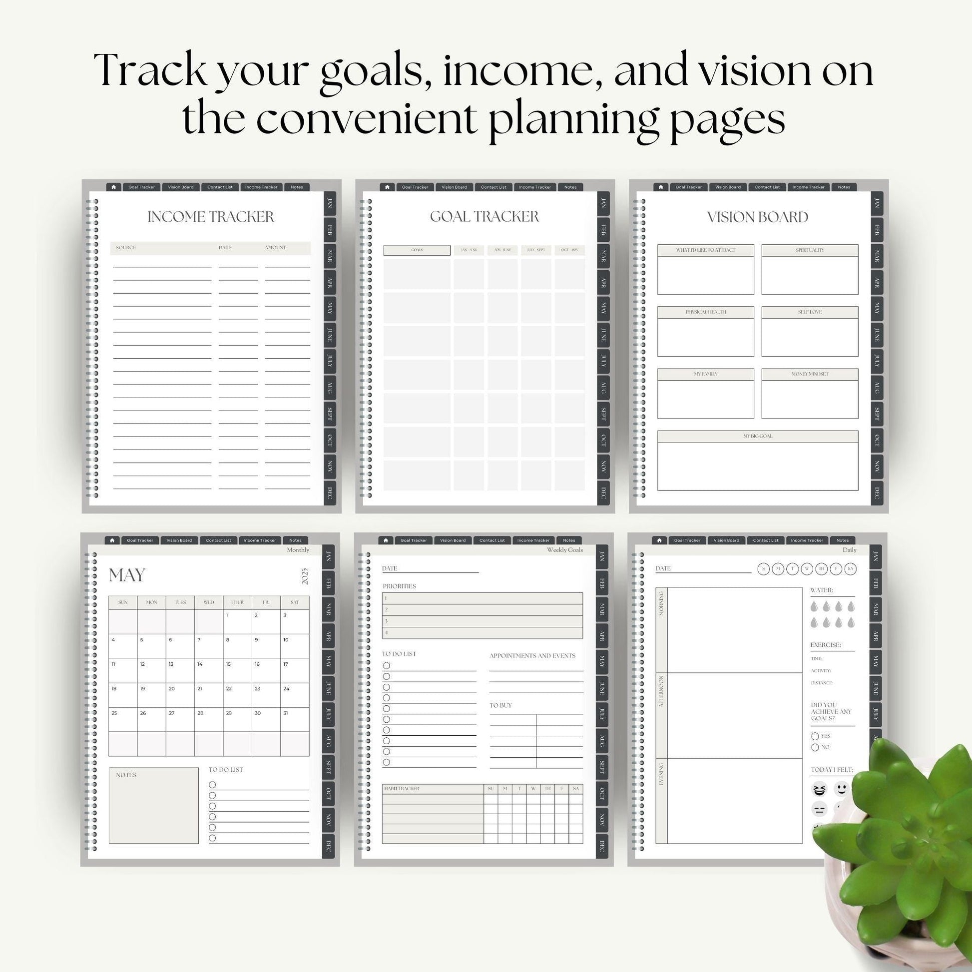 2025 Digital Planner | Canva Editable with MRR & PLR Boundless PLR