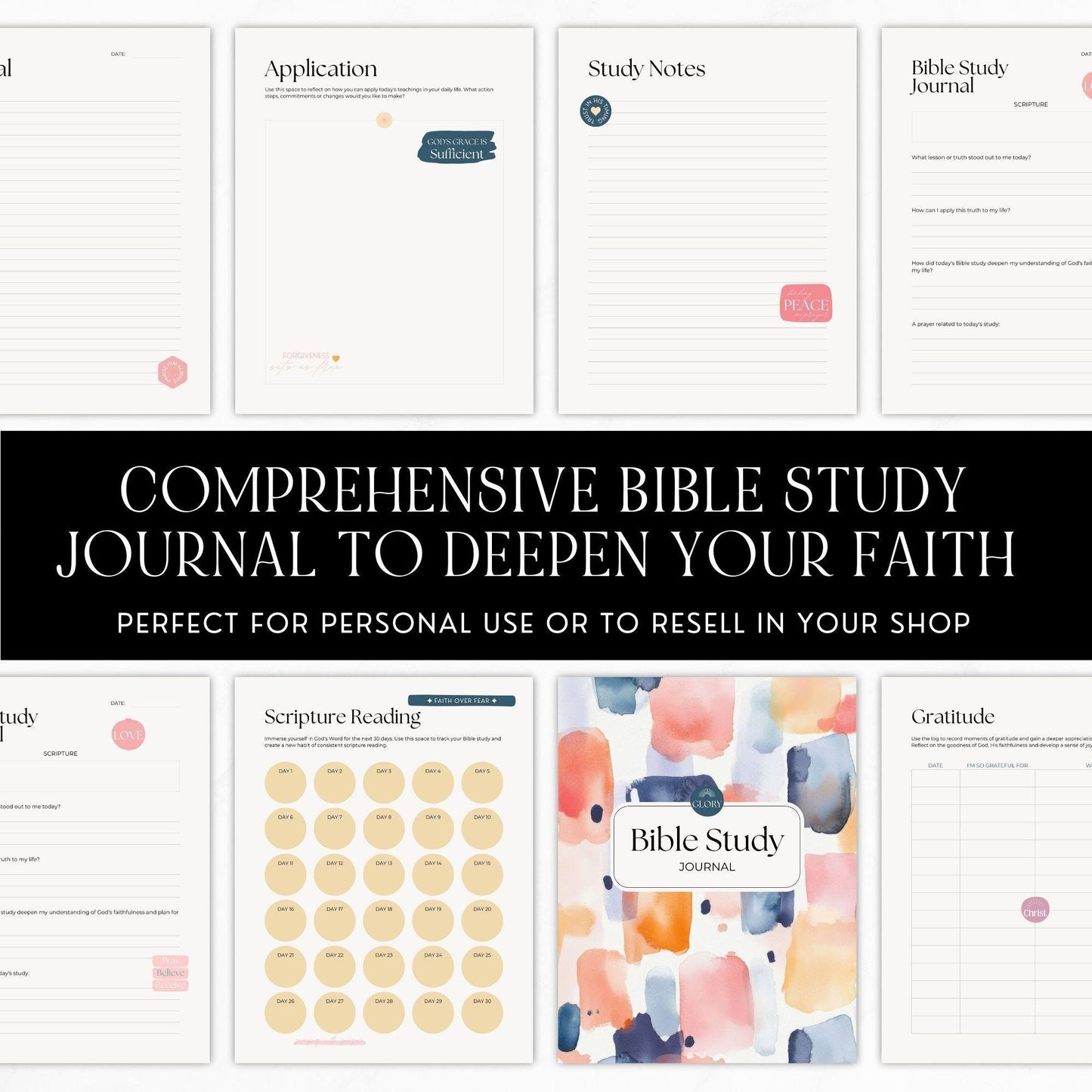 Bible Study Journal with Master Resell Rights (MRR) & Private Label Rights (PLR) - Boundless PLR