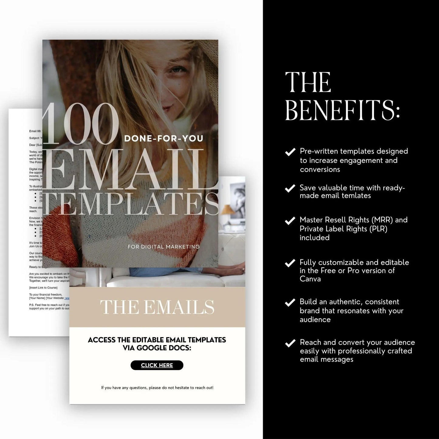 100 Customizable Marketing Emails with MRR & PLR – Boost Engagement & Sales - Boundless PLR