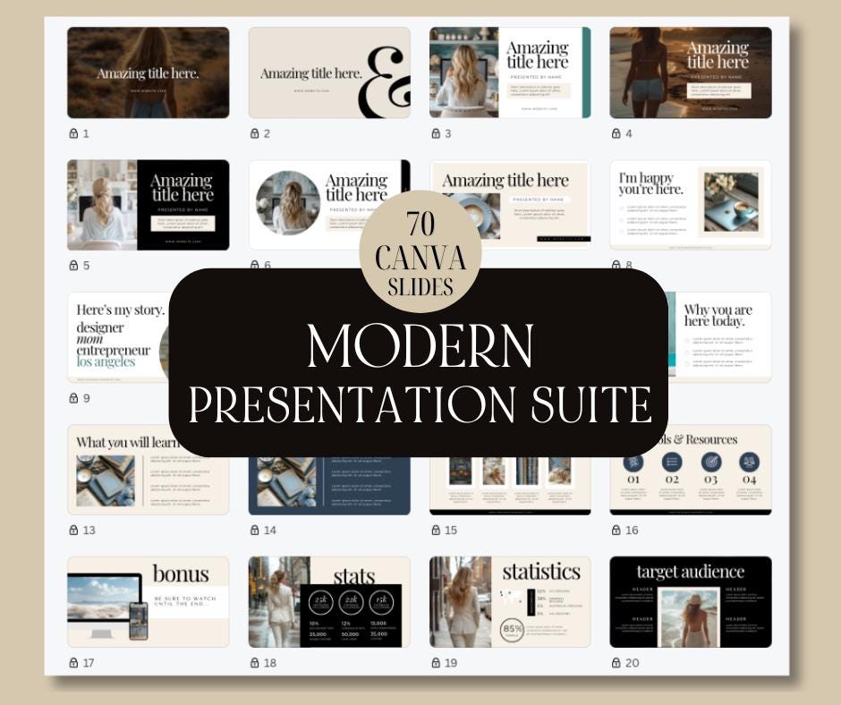 Professional DFY Canva Presentation Template with MRR & PLR - Boundless PLR