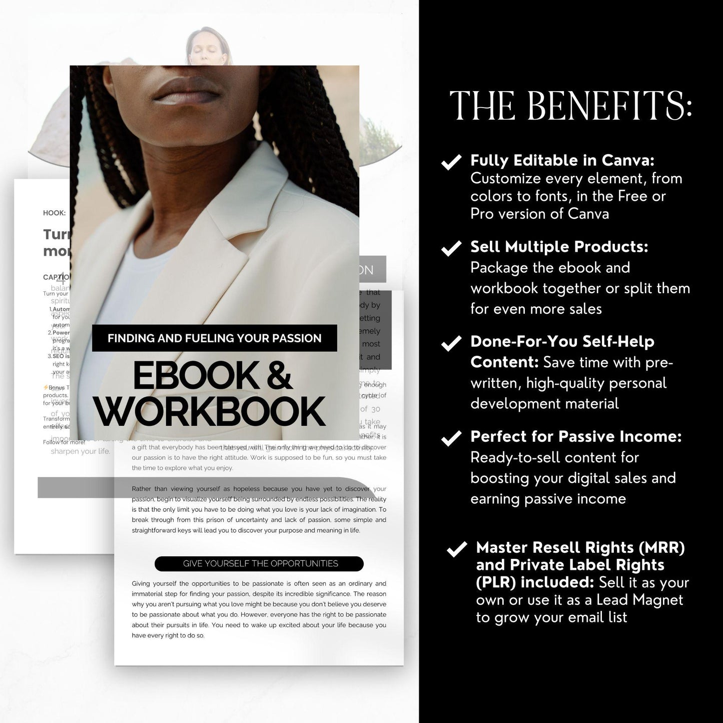 Finding & Fueling Your Passion Ebook & Workbook | MRR + PLR Resell Rights