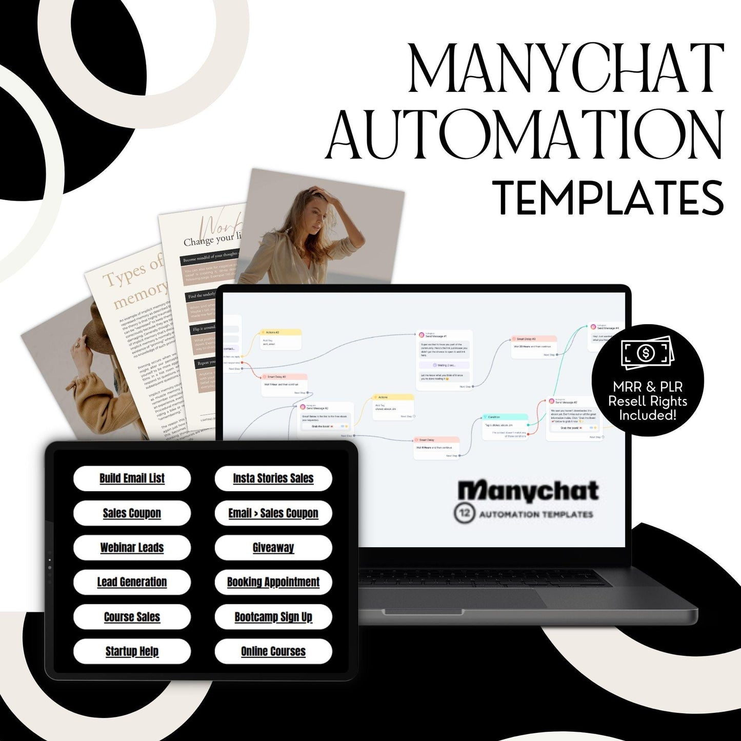 ManyChat Automation Flow Bundle | PLR & MRR Templates for Business Growth - MRR Marketing - Boundless PLR