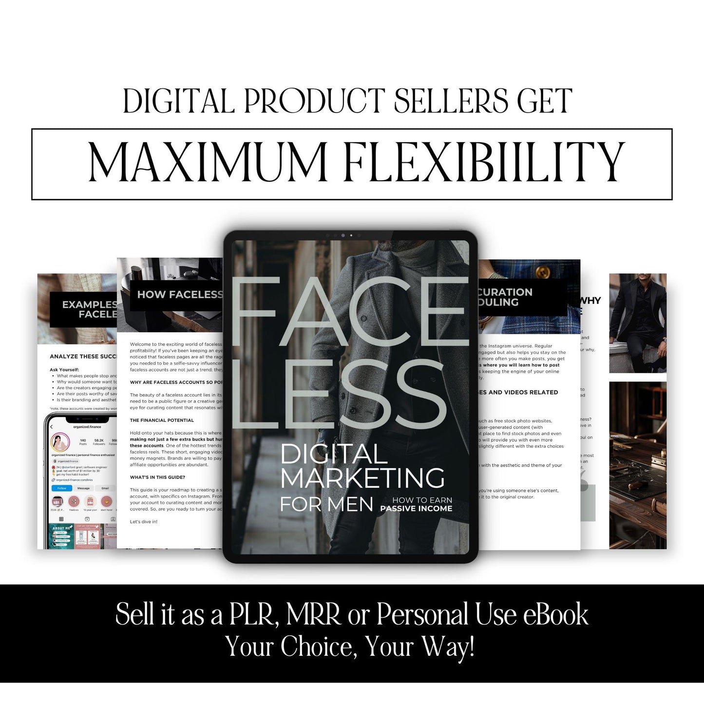 Customizable Faceless Digital Marketing Guide | Master Resell Rights (MRR) + Private Label Rights (PLR)