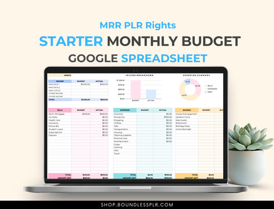 Google Sheets PLR templates for digital product sellers