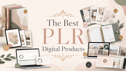 The best PLR digital products for sale including Canva templates, planners, ebooks, spreadsheets and social media templates