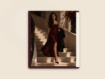 Burgundy Noir: 50 Luxury AI Stock Photos with PLR & MRR Rights