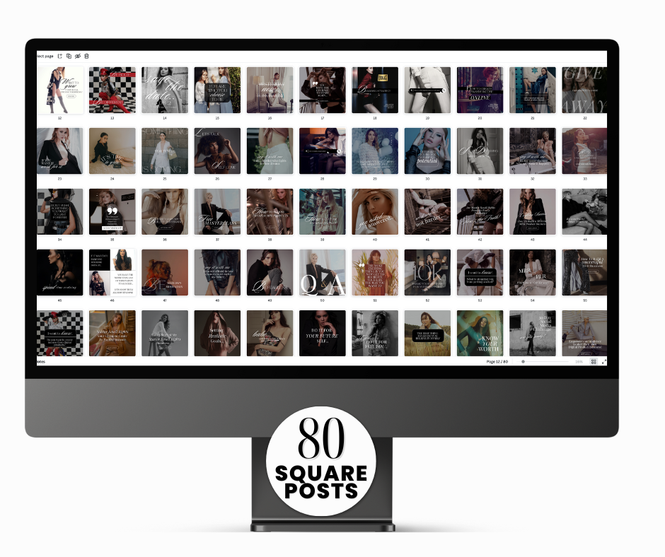 Millie Bold Luxury Canva Social Media Templates | PLR + MRR