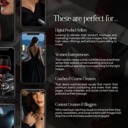 Valentine Stock Photos (100) | Midnight Romance Valentines AI Images | 3 Sizes: Post, Story, Portrait | MRR + PLR