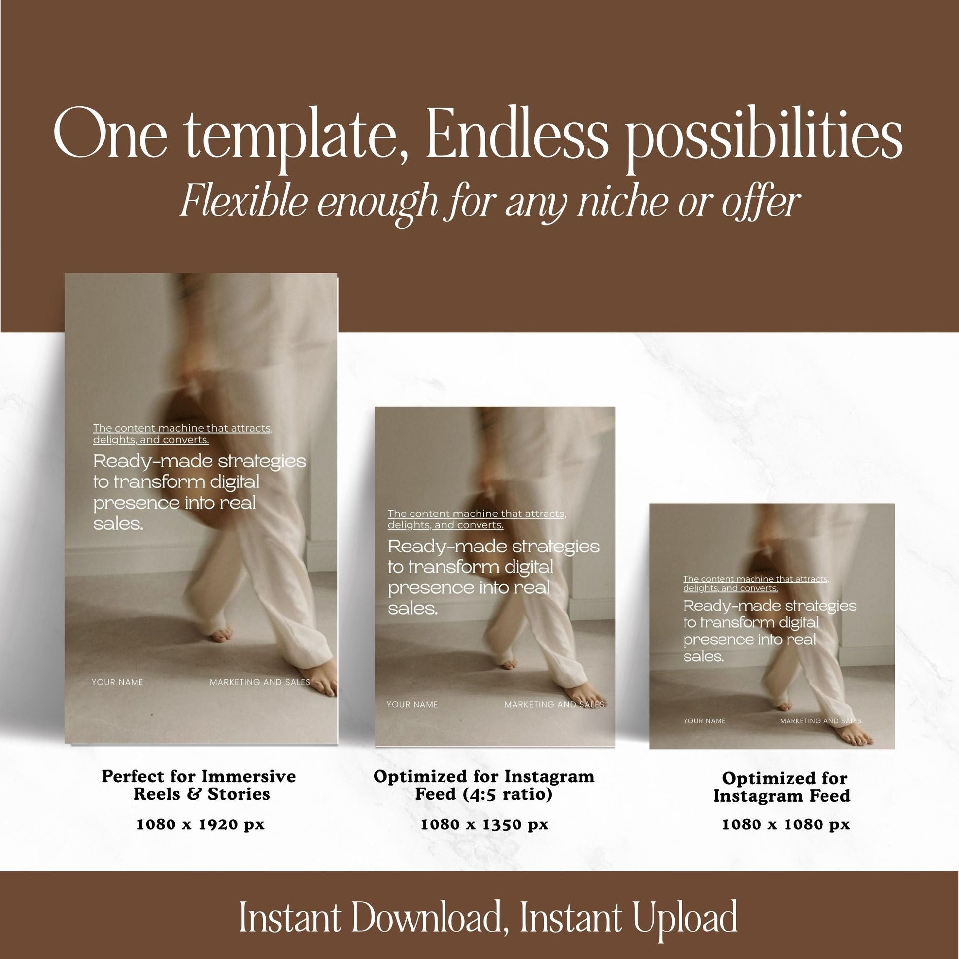 Strategic Marketing & Sales Content Pack | 40+ Instagram Templates | MRR & PLR Boundless PLR