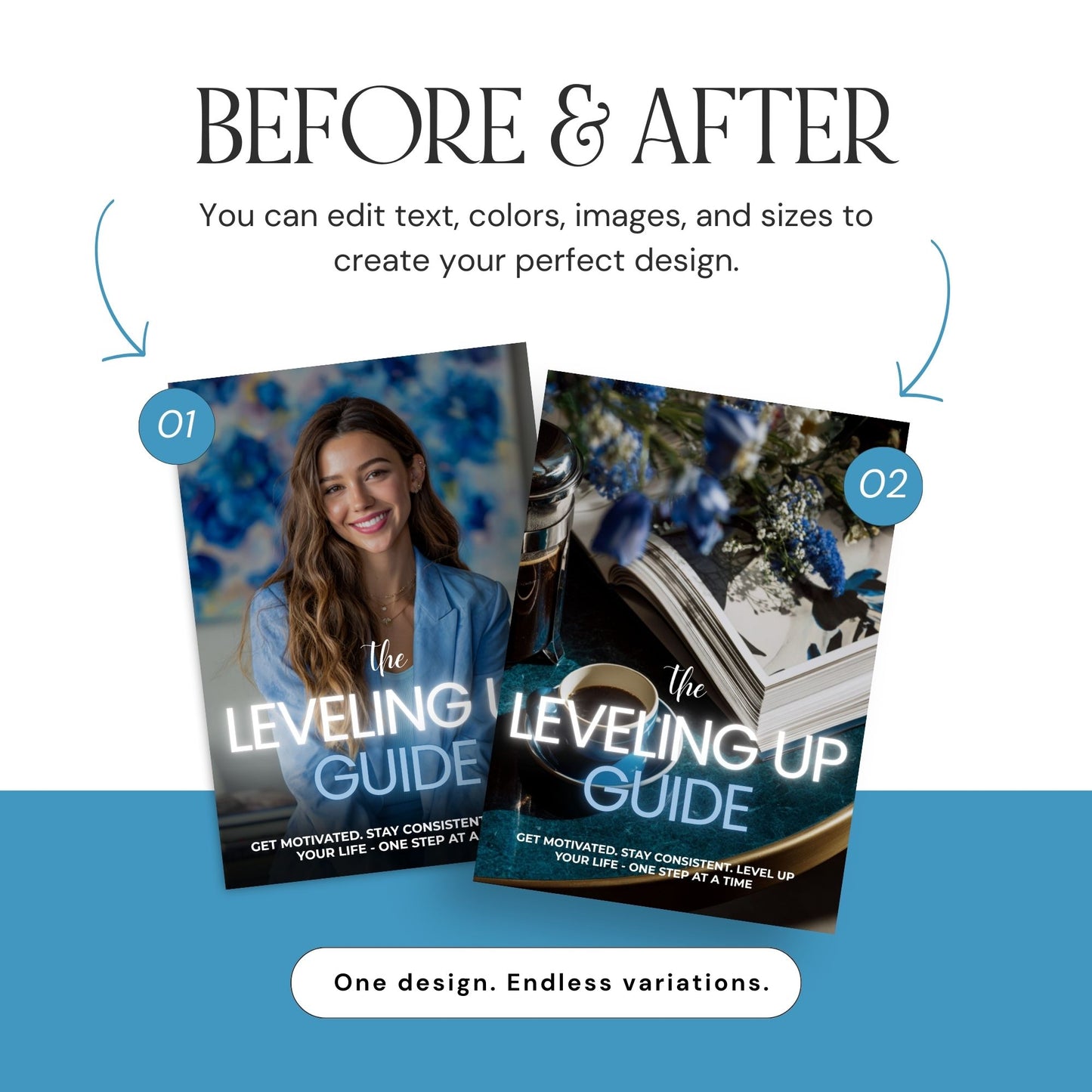The Leveling Up Guide – Canva Self-Improvement Workbook | PLR & MRR Resell Rights