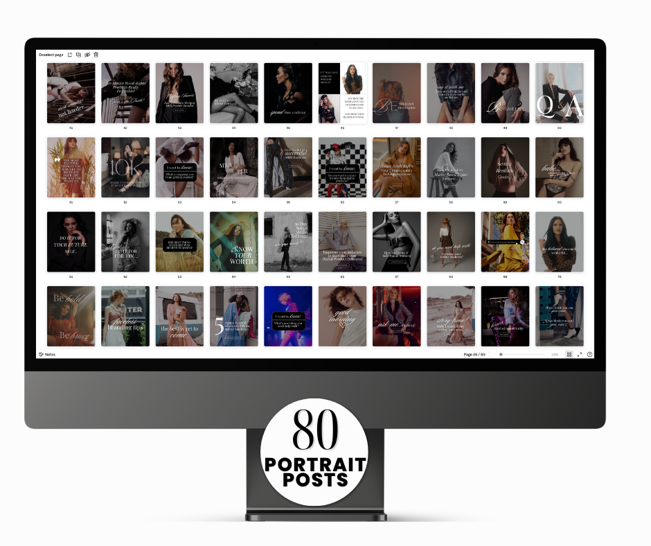 Millie Bold Luxury Canva Social Media Templates | PLR + MRR