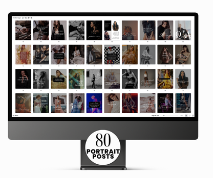 Millie Bold Luxury Canva Social Media Templates | PLR + MRR