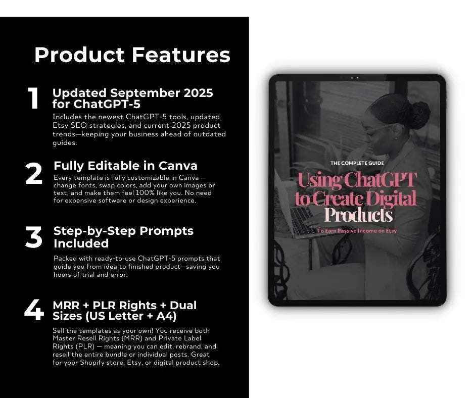 ChatGPT-5 Guide: Canva Editable eBook with PLR & MRR Rights Boundless PLR
