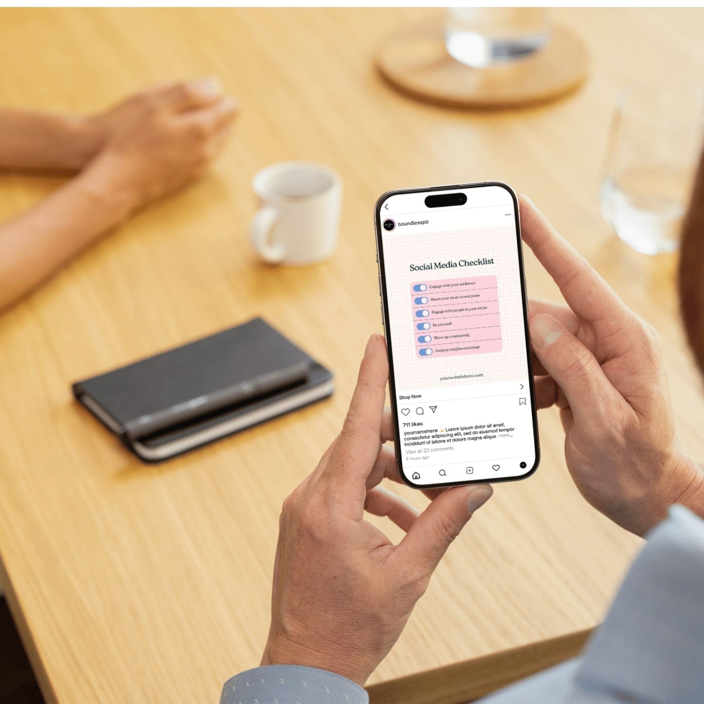 Pink & Blue Instagram Templates Pack (Canva Editable) | 50 Designs, 3 Sizes | MRR + PLR + Bonuses Boundless PLR