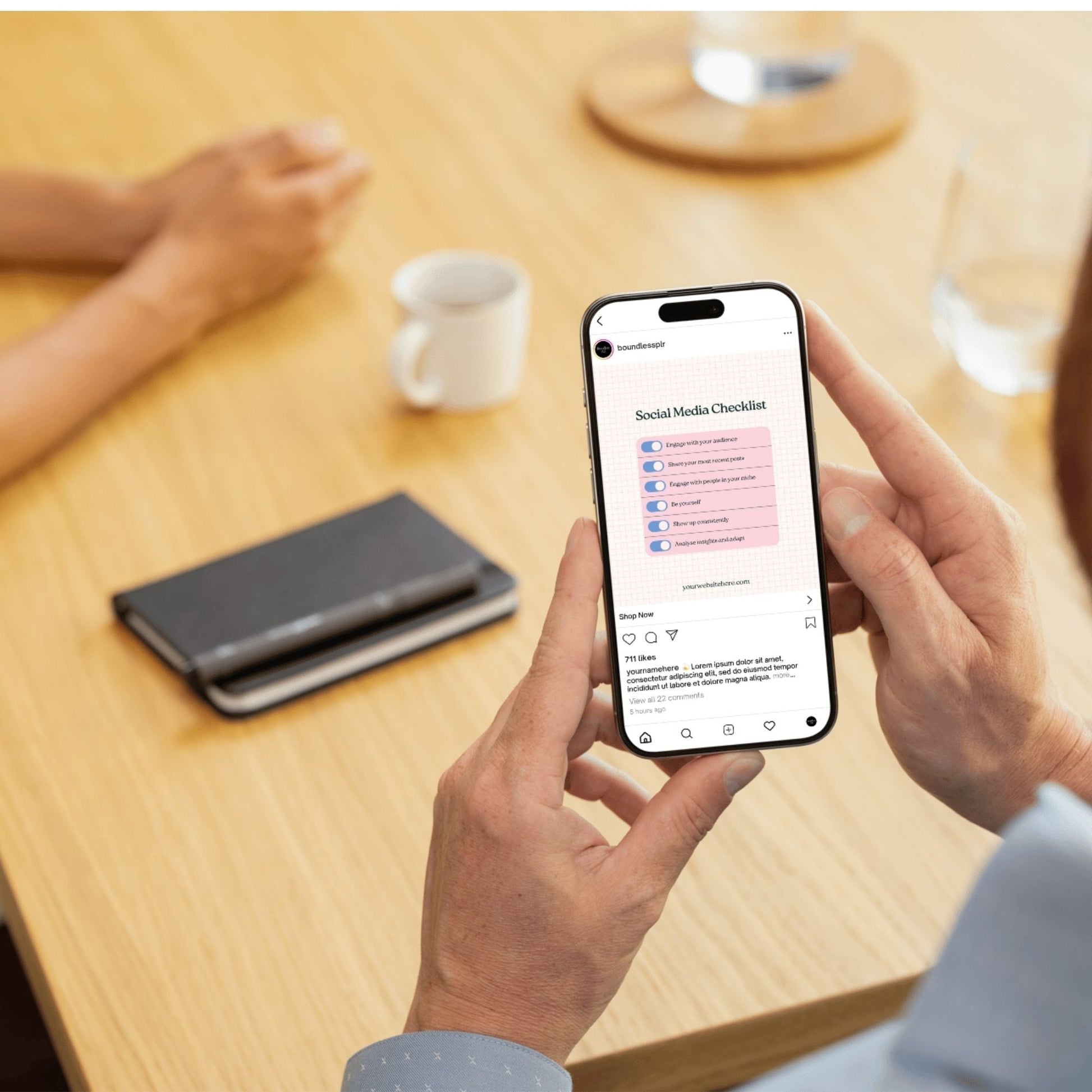 Pink & Blue Instagram Templates Pack (Canva Editable) | 50 Designs, 3 Sizes | MRR + PLR + Bonuses Boundless PLR