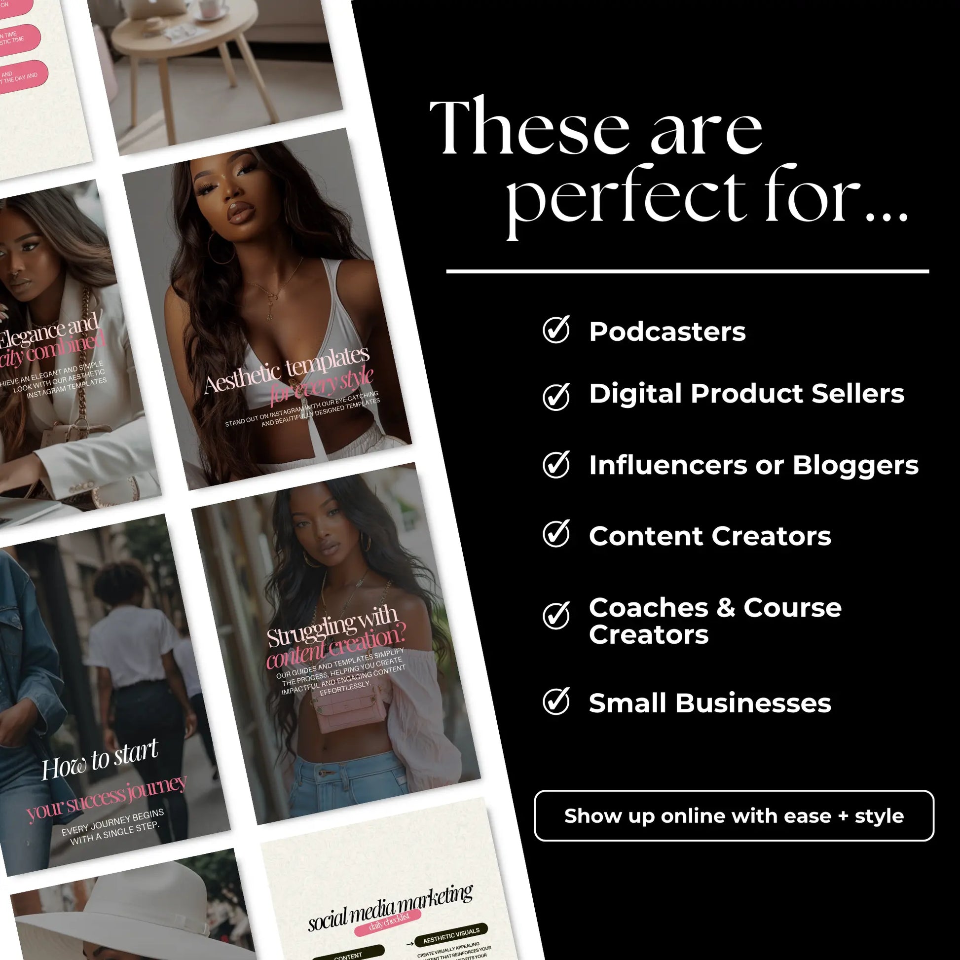 Melanin Magic Instagram Templates – 60 Canva-Editable Designs with PLR & MRR Rights Boundless PLR