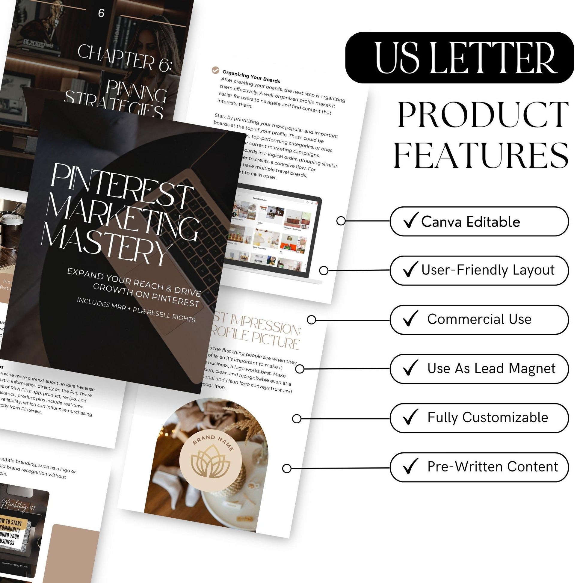 Pinterest Marketing Mastery | Editable PLR & MRR Digital Guide - Ebook | Guides - Boundless PLR