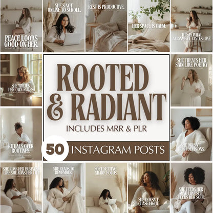 Instagram Templates for Coaches — 50 Canva Posts with PLR & MRR Rights Boundless PLR