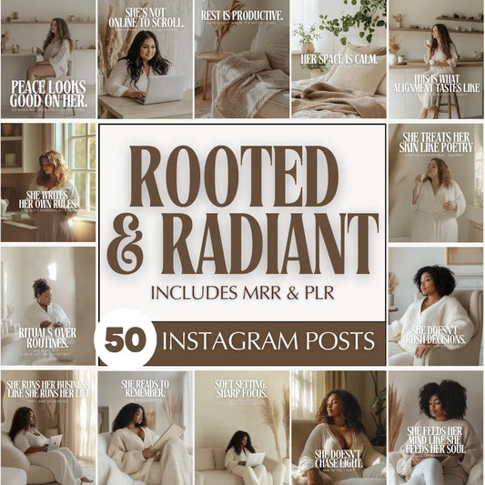 Instagram Templates for Coaches — 50 Canva Posts with PLR & MRR Rights Boundless PLR