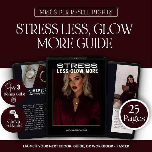 PLR Self Care Ebook | Editable Canva Wellness Guide with Resell Rights