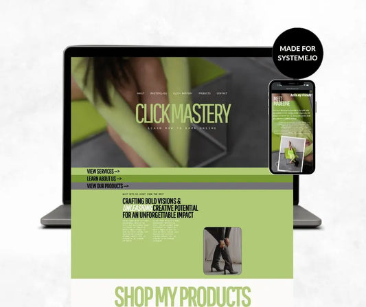 Click Mastery Systeme.io Website Template – Done-for-You Digital Product Funnel for PLR & MRR Sellers Boundless PLR