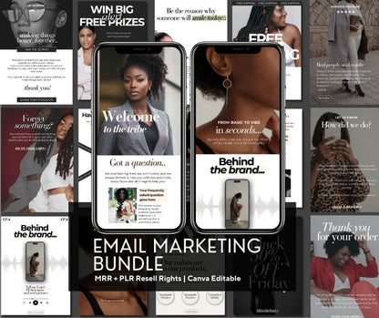 30 Done-for-You Email Templates | Canva Editable | MRR & PLR Resell Rights - MRR Marketing - Boundless PLR